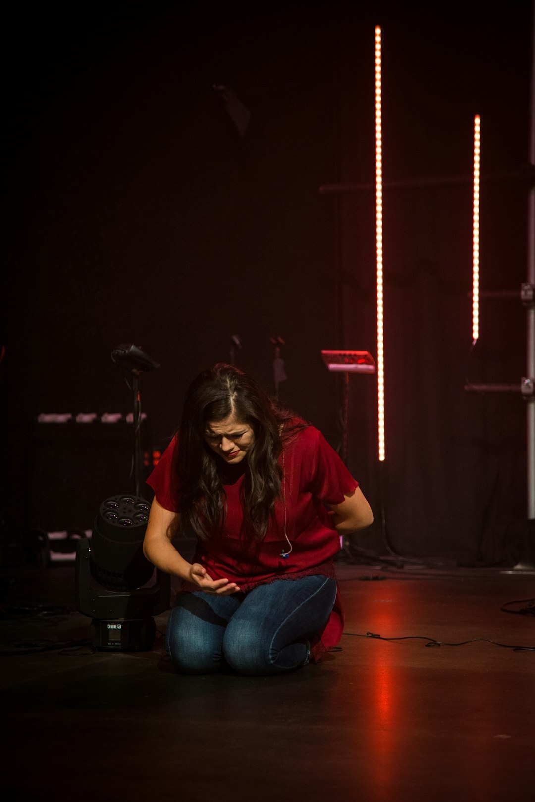 Portrait of a woman lighting and sound engineer